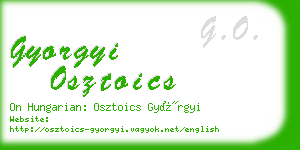 gyorgyi osztoics business card